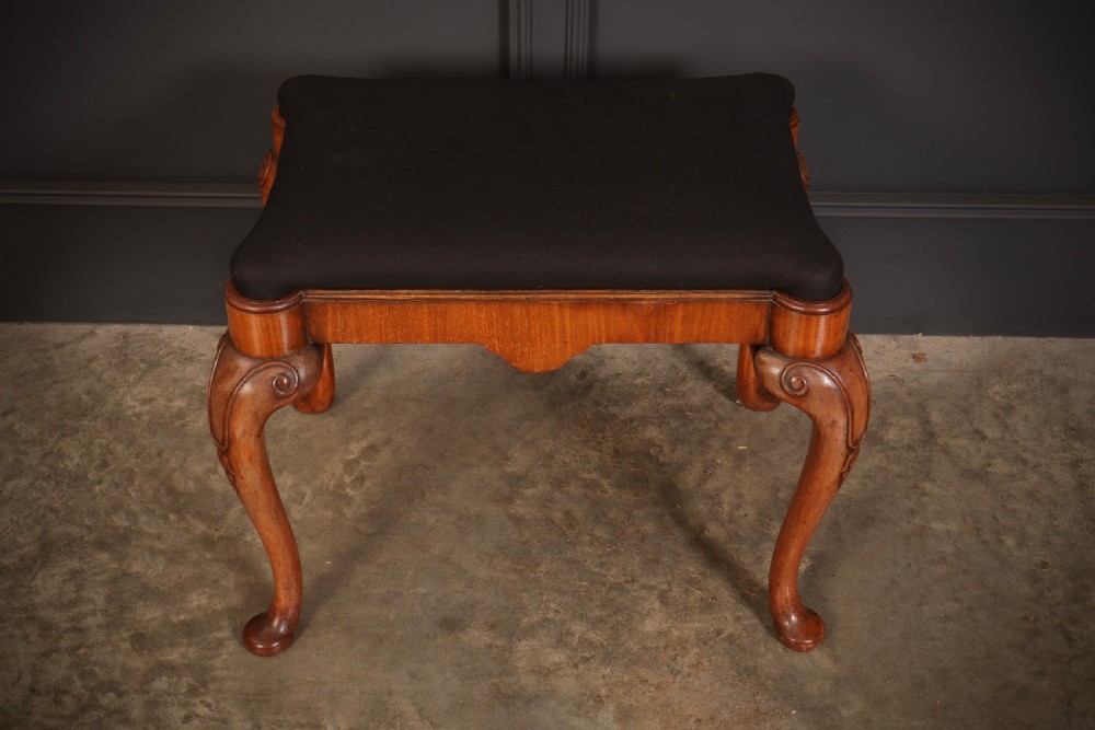 Queen Anne Style Walnut Dressing Stool  View III