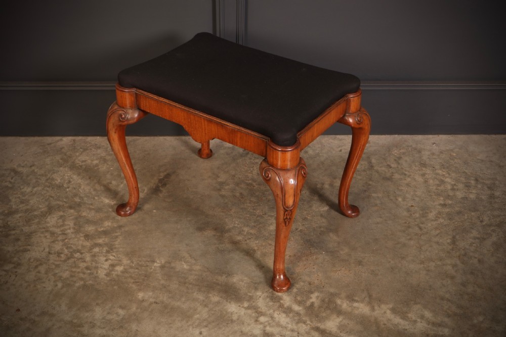 Queen Anne Style Walnut Dressing Stool  View VI