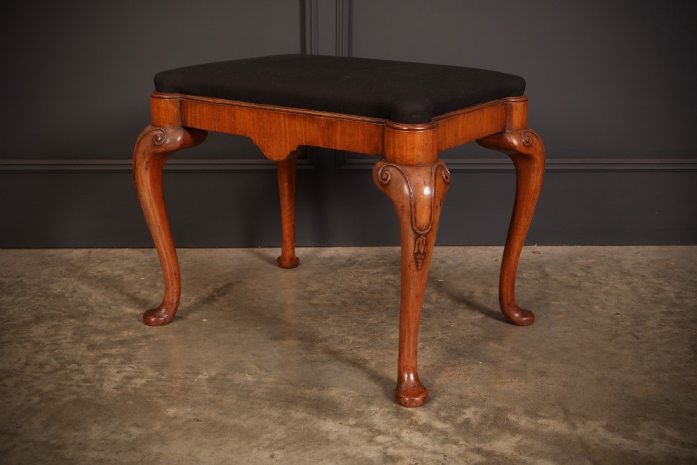 Queen Anne Style Walnut Dressing Stool  View VII