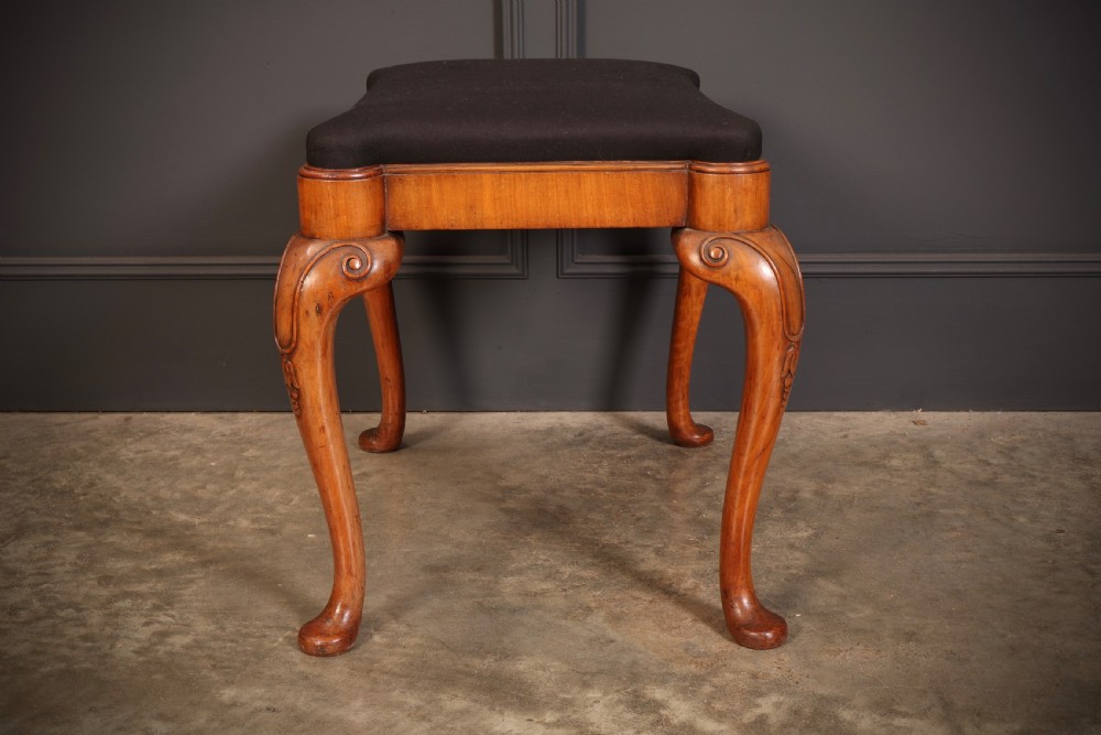 Queen Anne Style Walnut Dressing Stool  View IX