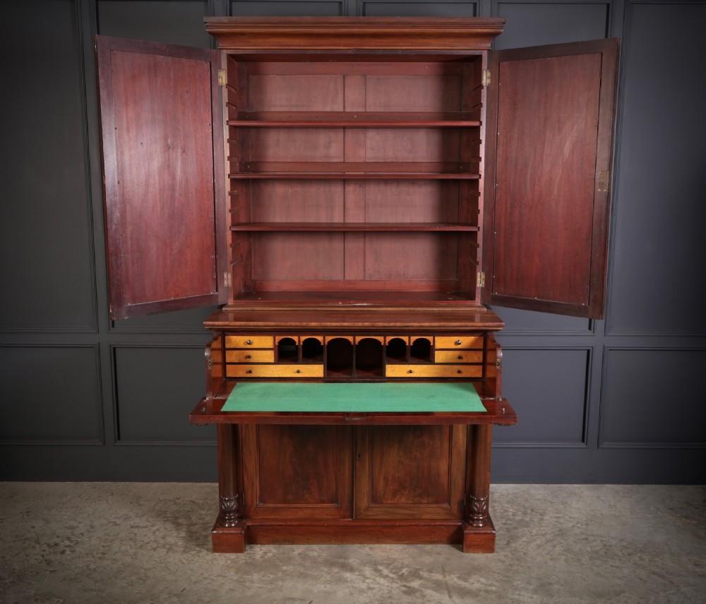 William IV Mahogany Secrétaire Bookcase View II