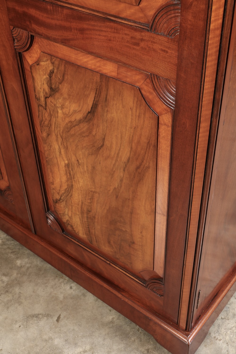 Victorian Mahogany & Walnut Wardrobe View II