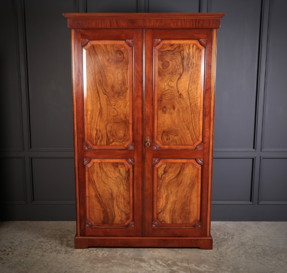 Victorian Mahogany & Walnut Wardrobe View IV