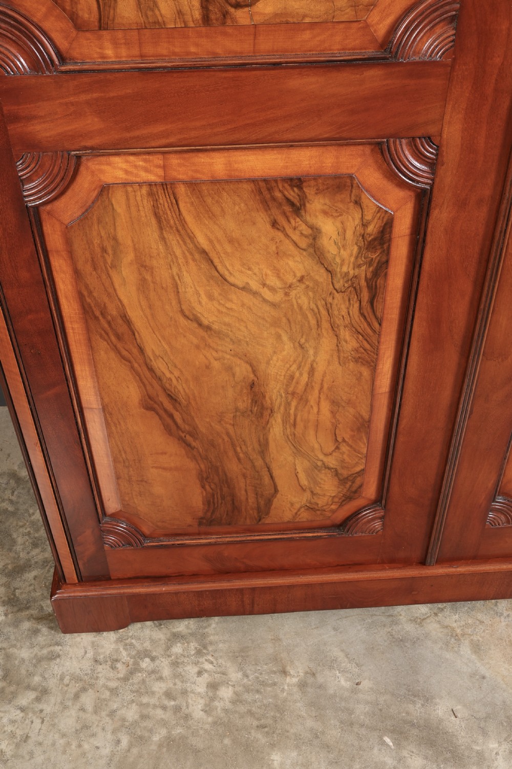 Victorian Mahogany & Walnut Wardrobe View XI