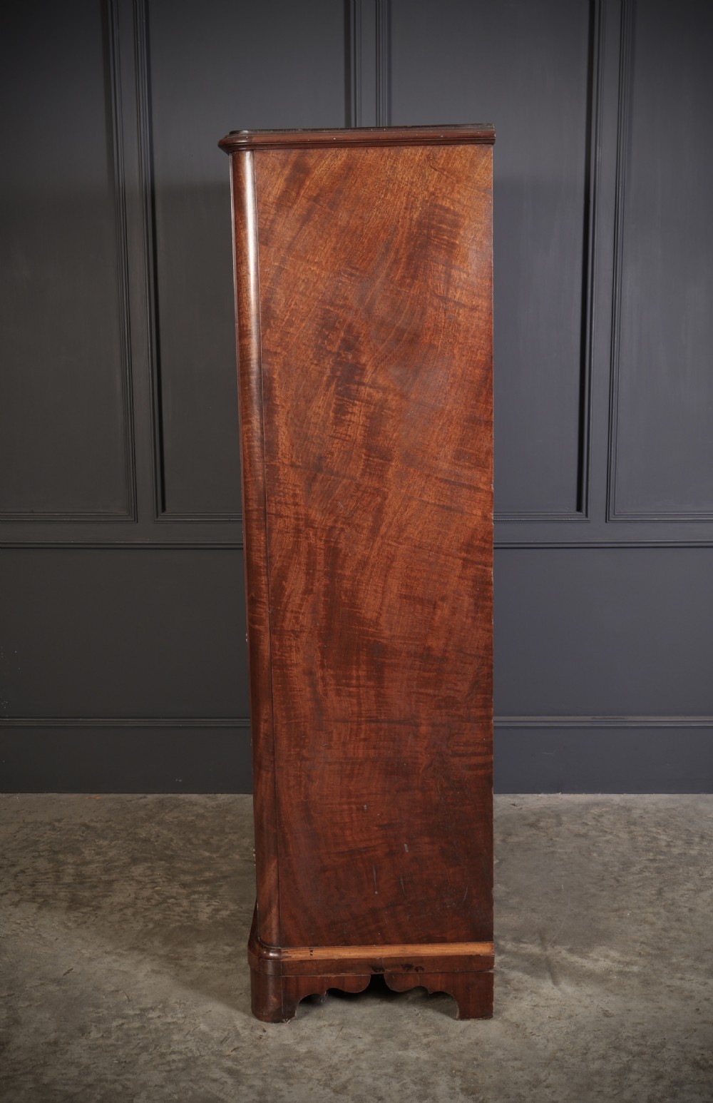 Tall Victorian Figured Mahogany Chest of Drawers View VIII