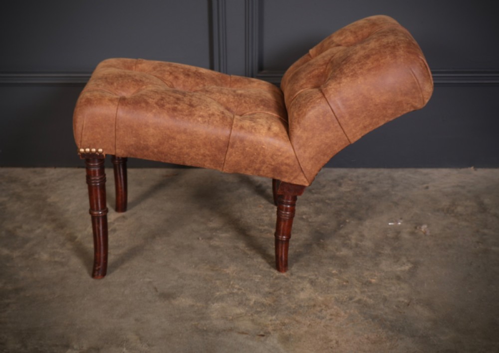 Regency Mahogany & Leather Footstool  View VII