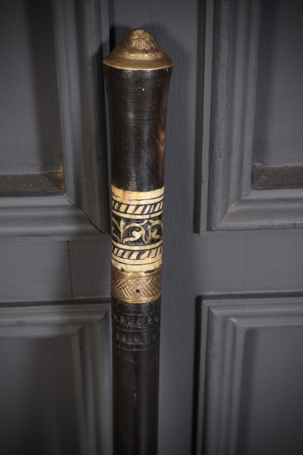 Anglo Indian Bone Inlaid Sword Stick View V