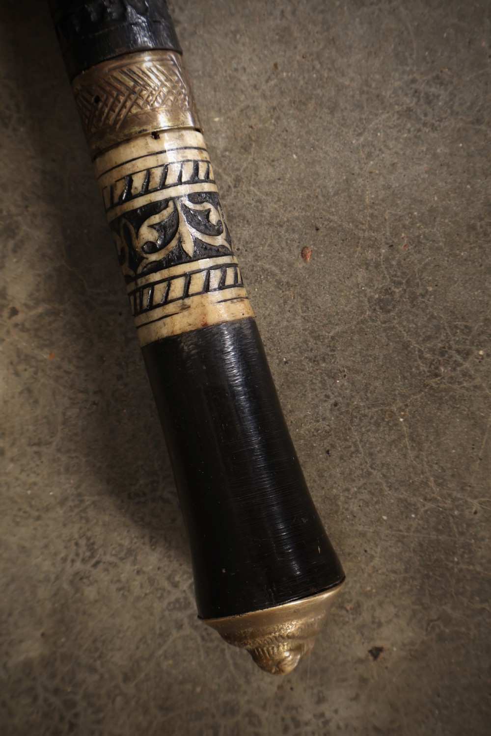 Anglo Indian Bone Inlaid Sword Stick View VI