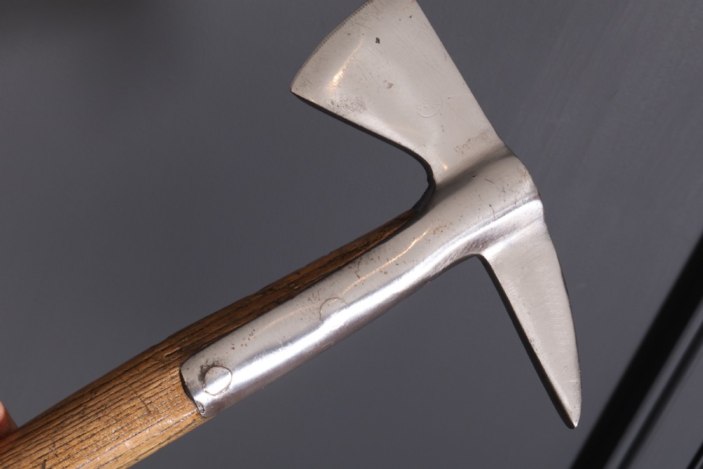 Pair of Elm Handled Auxiliary Fire Service Fireman's Axes View VI