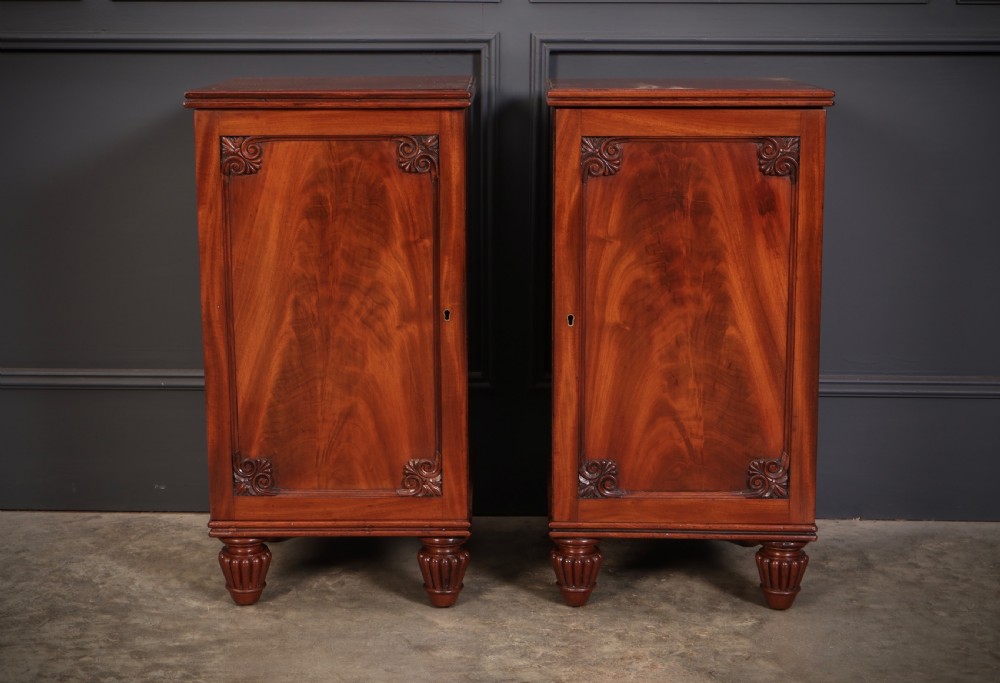 Pair of Regeny Mahogany Bedside Cabinets View III