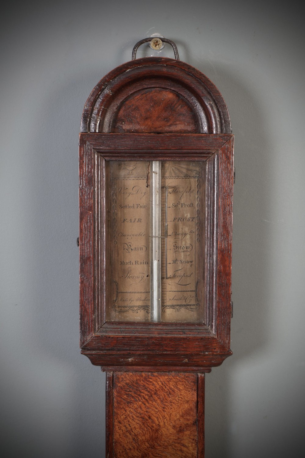 18th Century Pollard Oak Stick Barometer View III