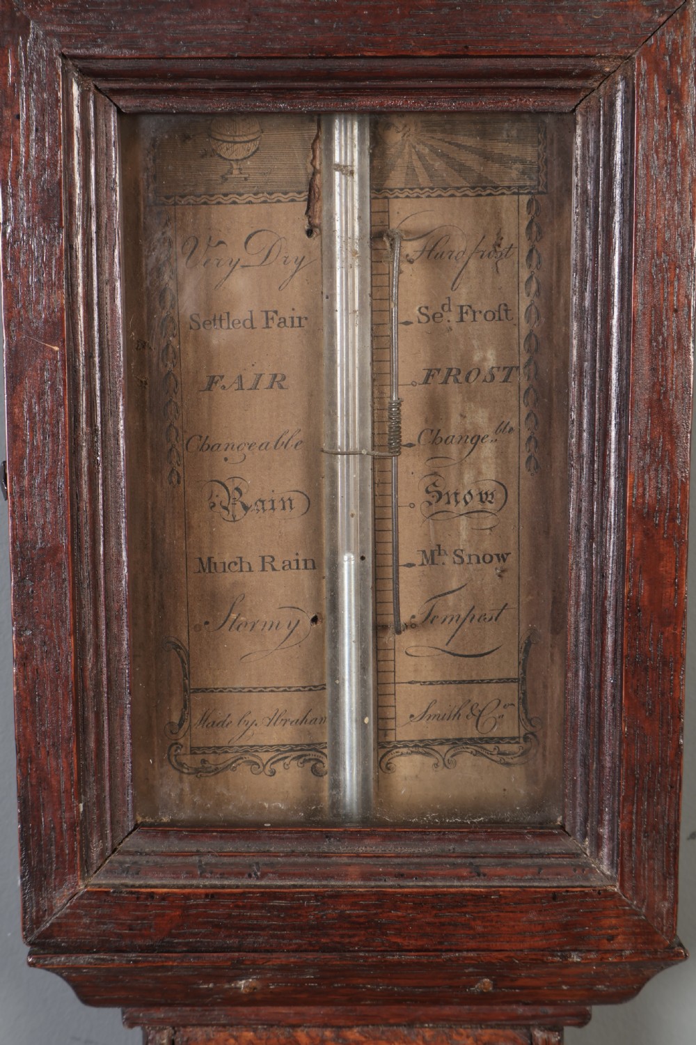 18th Century Pollard Oak Stick Barometer View IV