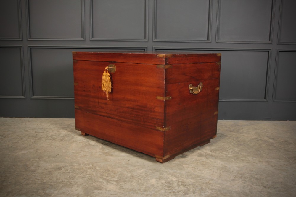 Large Military Campaign Style Mahogany Trunk View VIII