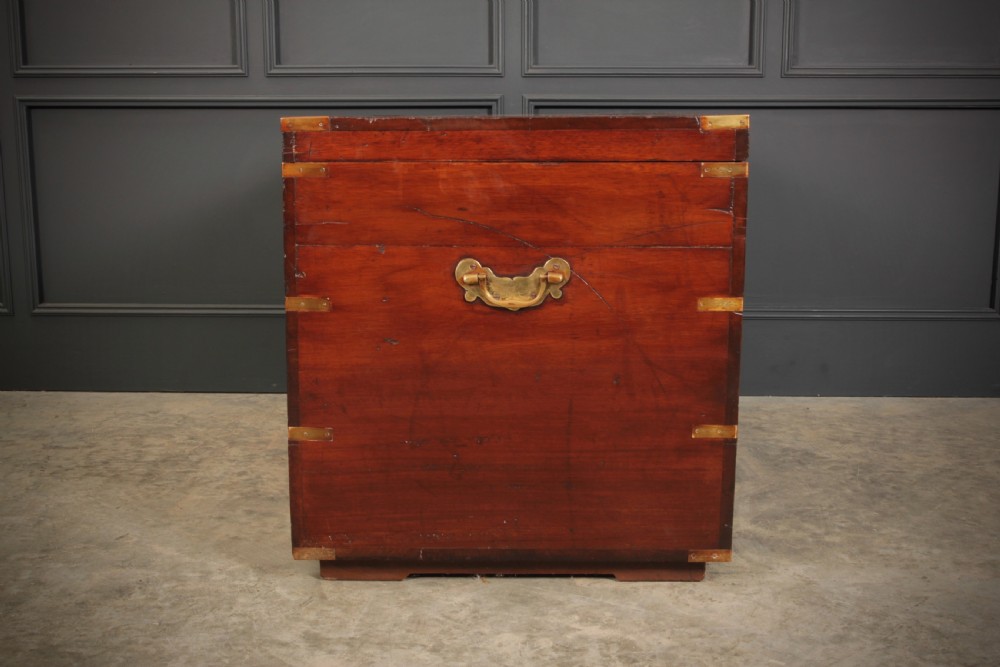 Large Military Campaign Style Mahogany Trunk View IX