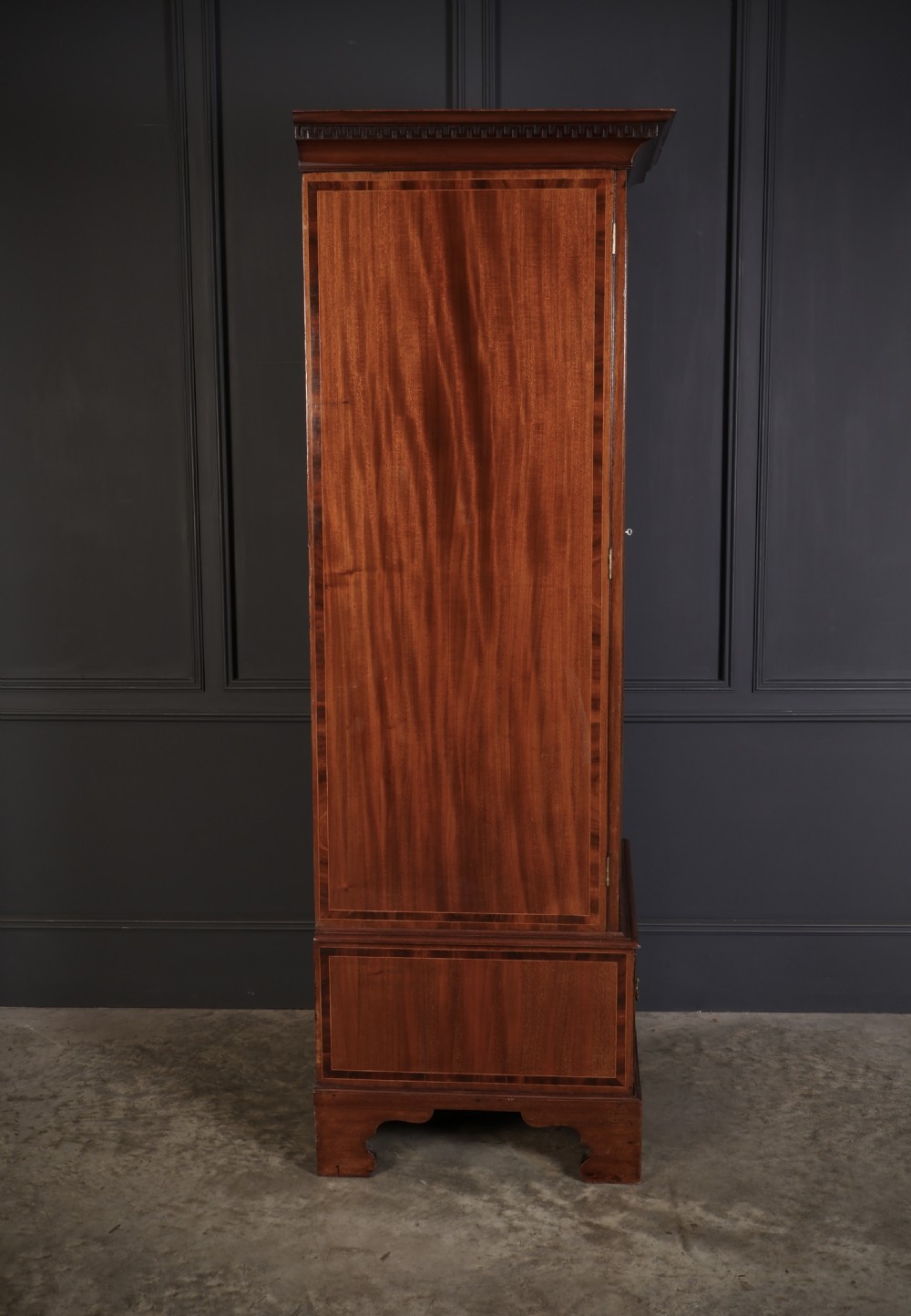 Edwardian Inlaid Mahogany Single Door Wardrobe View IX