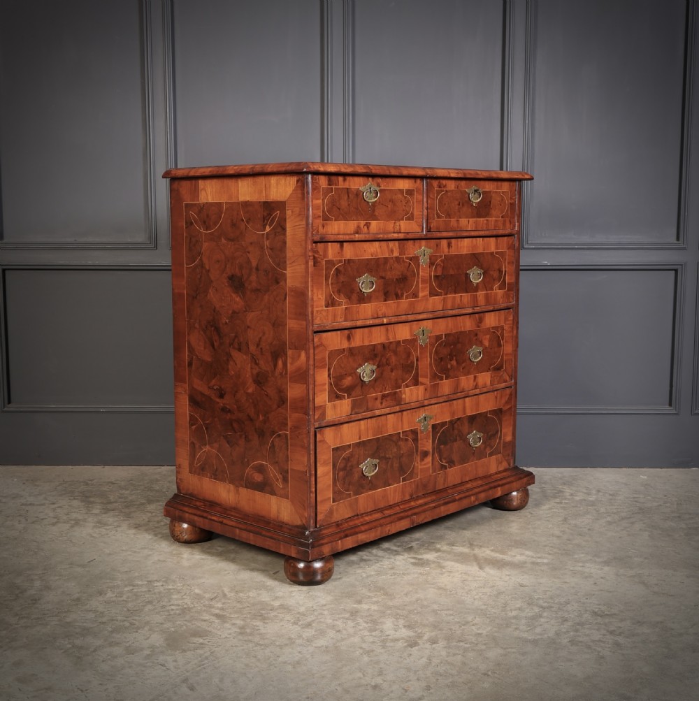 William & Mary Oyster Veneered Chest of Drawers
