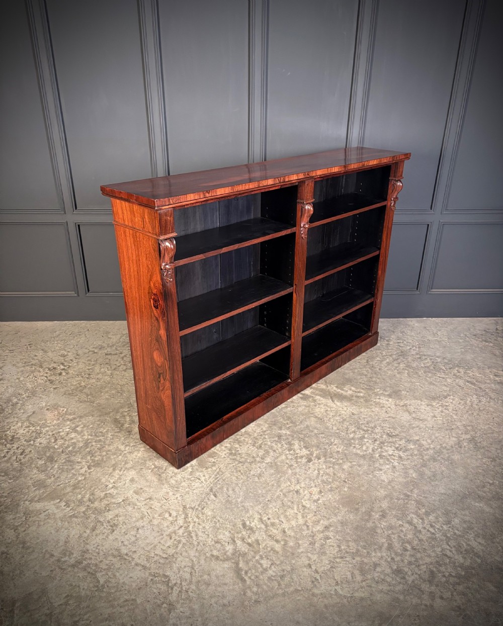 Victorian Rosewood Open Bookcase