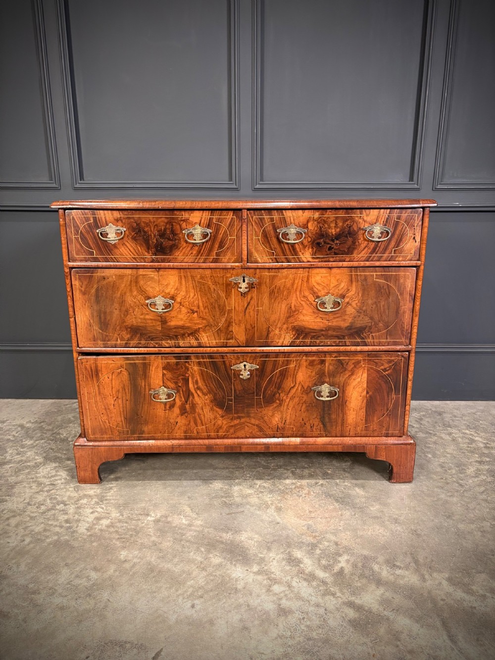 William & Mary Inlaid Walnut Chest of Drawers View IV