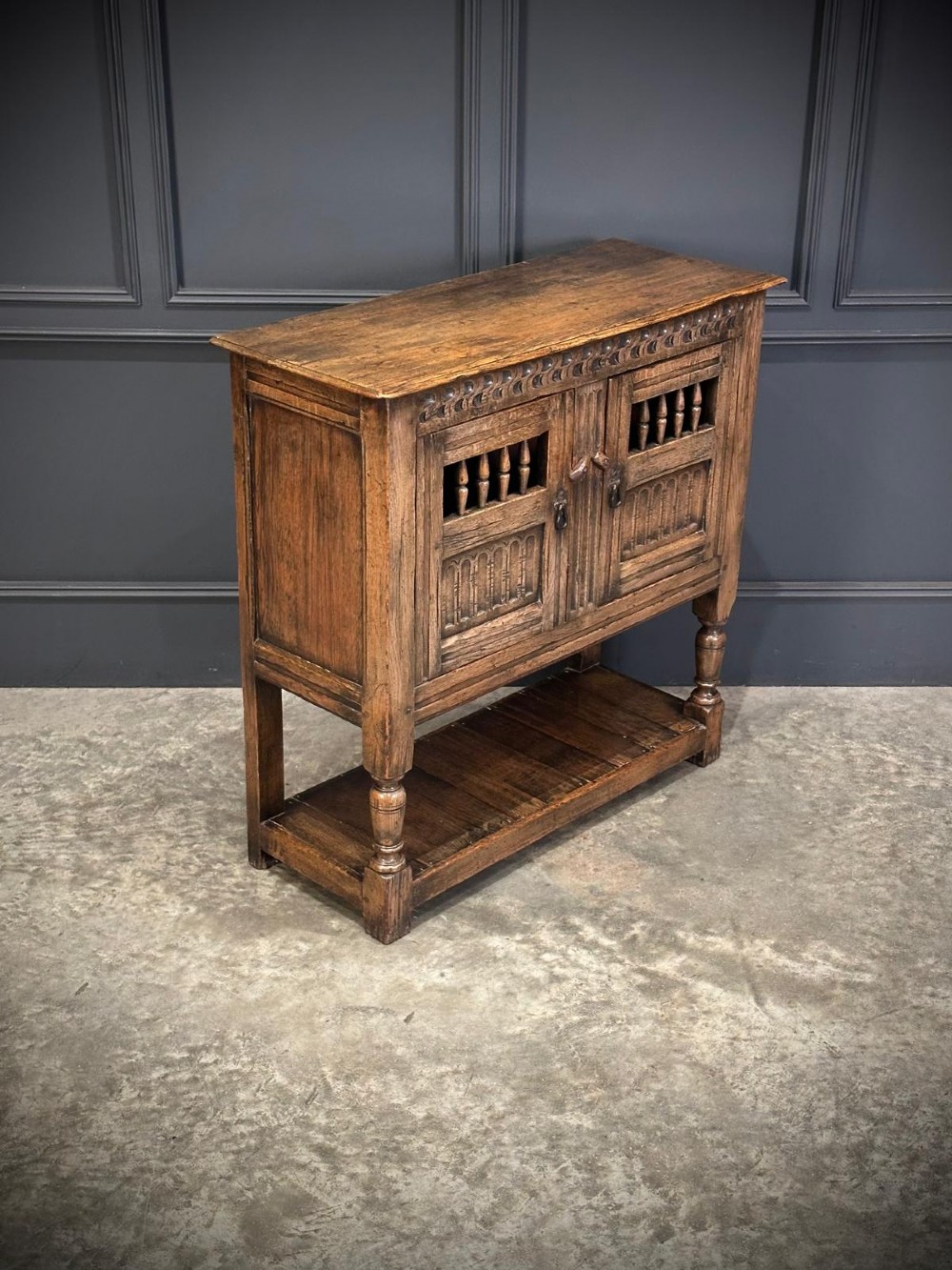 Slim Oak Cheese Cupboard View II