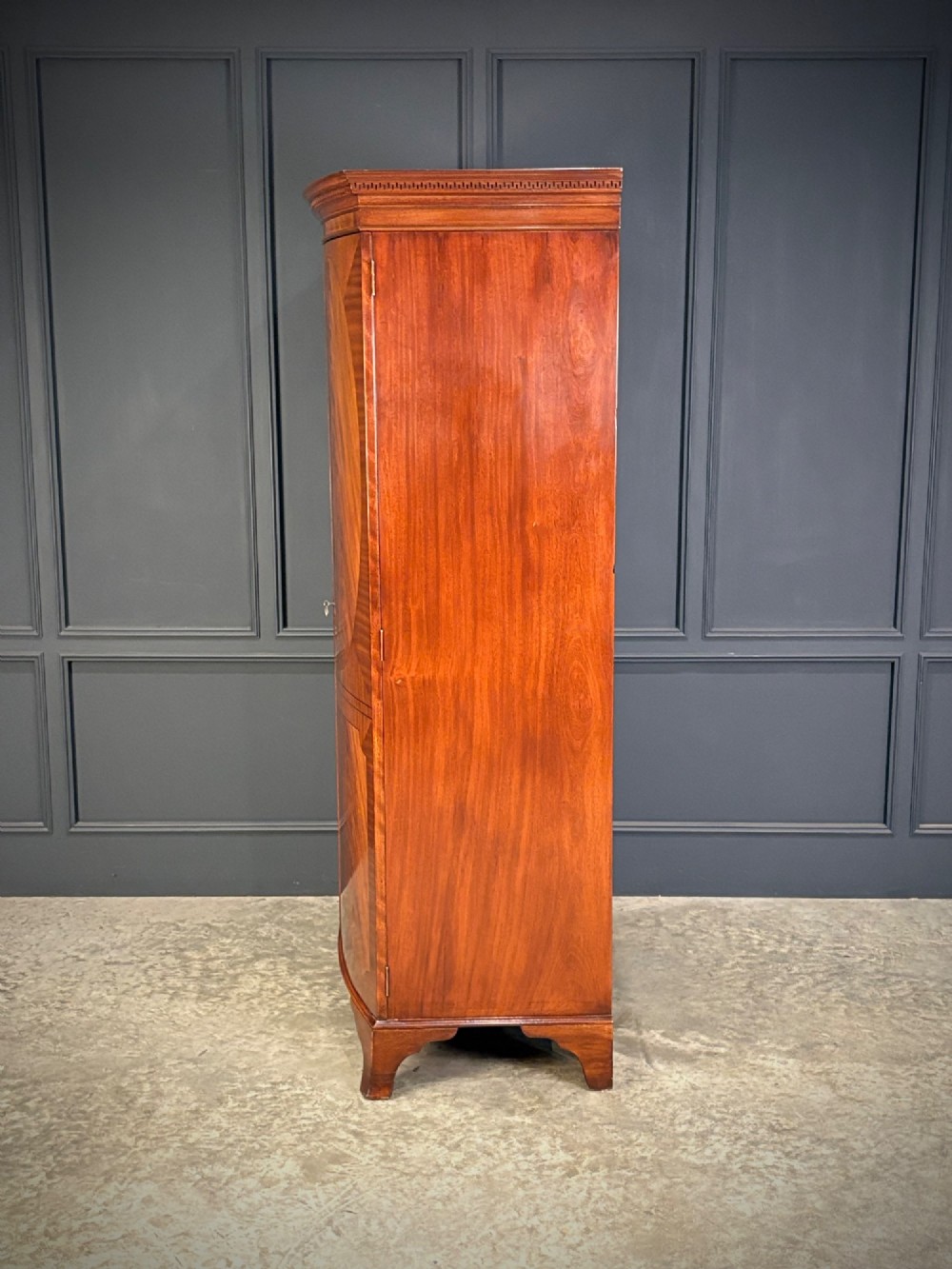Mahogany Bow Front Wardrobe View V