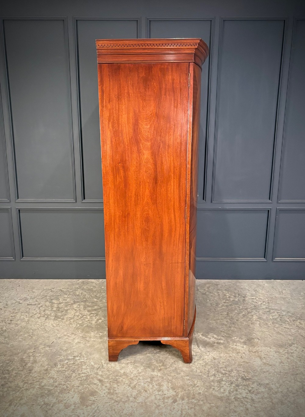 Mahogany Bow Front Wardrobe View VII
