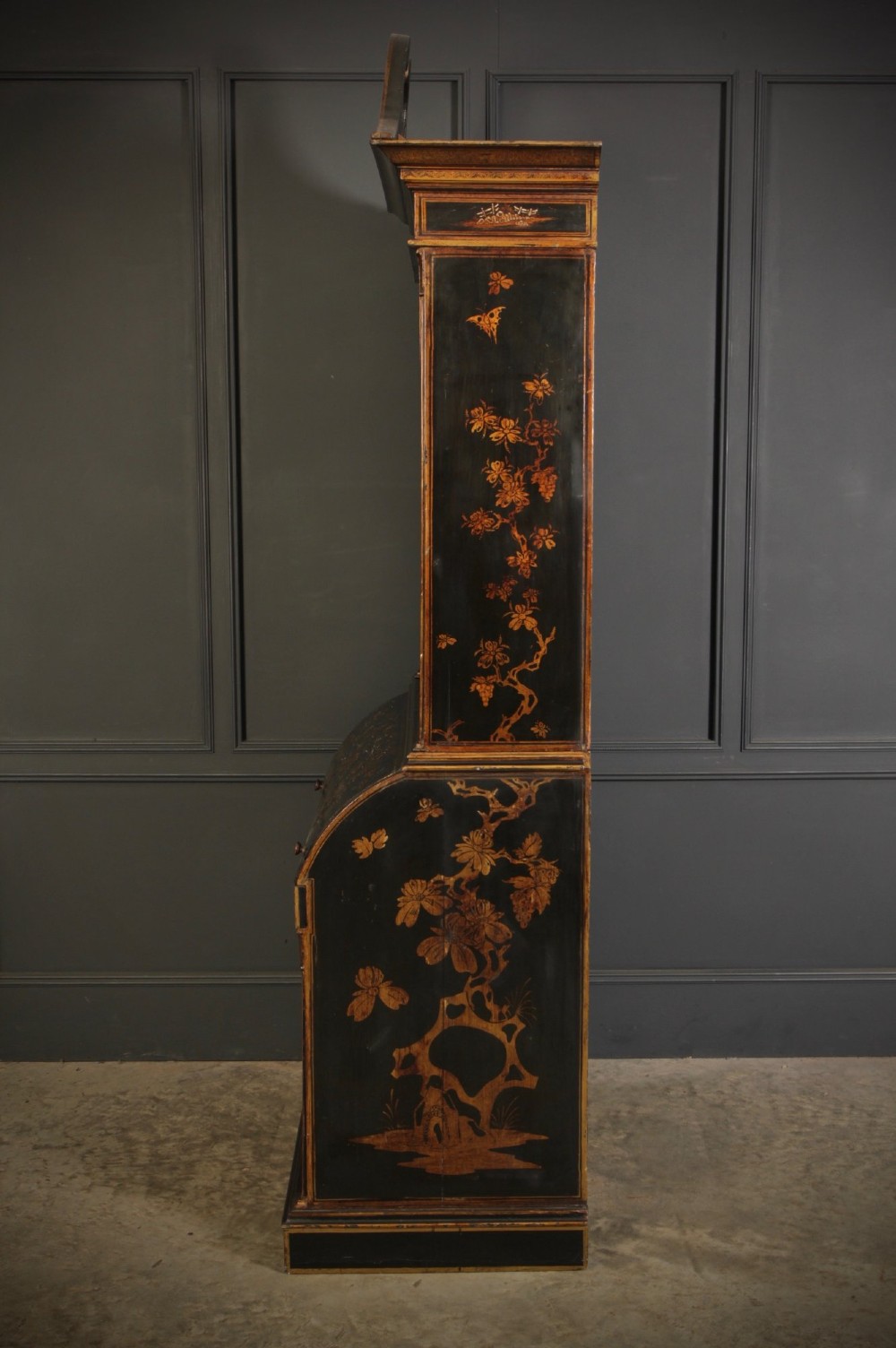 19th Century Chinoiserie Bureau Bookcase View X