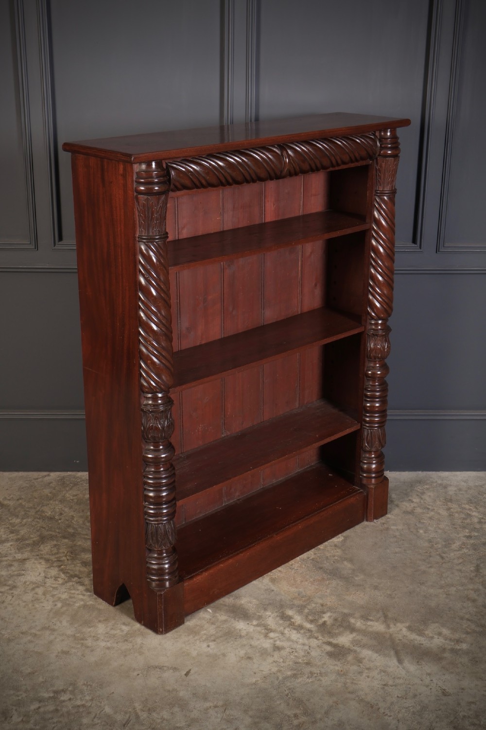 William IV Mahogany Open Bookcase View III