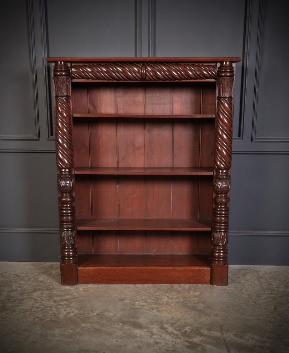 William IV Mahogany Open Bookcase