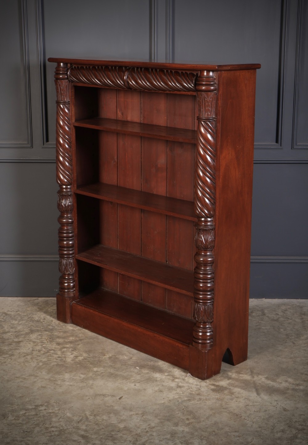William IV Mahogany Open Bookcase View VII