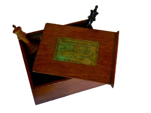 fig 1. Jaques Staunton Boxwood Chess Set, circa 1885
