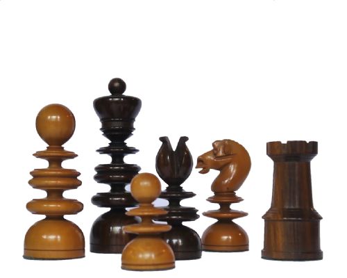 "St George Pattern" Rosewood Chess Set, 19th Century