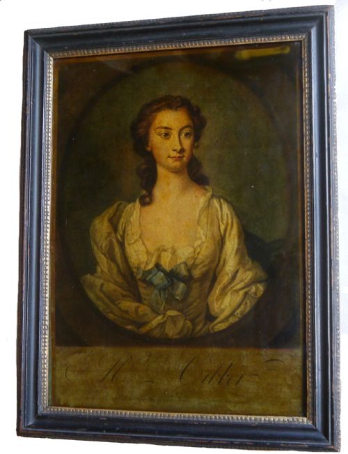Mrs Cibber, Reverse Glass Mezzotint After Thomas Hudson, 1747