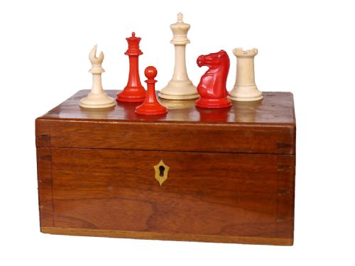 Jaques Staunton Ivory Chess Set, Circa 1890