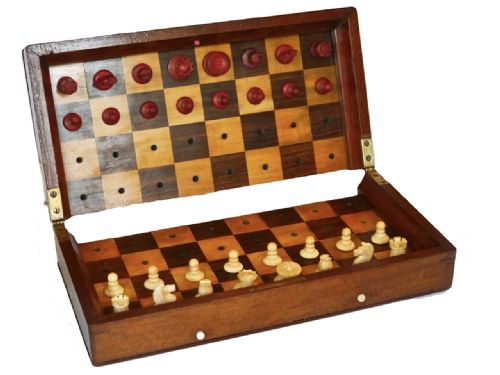 fig 1. Antique Jaques “TYPE III’ In Statu Quo Chess Set, circa 1890