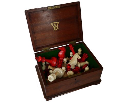 Staunton Ivory Chess Set, Late 19th Century