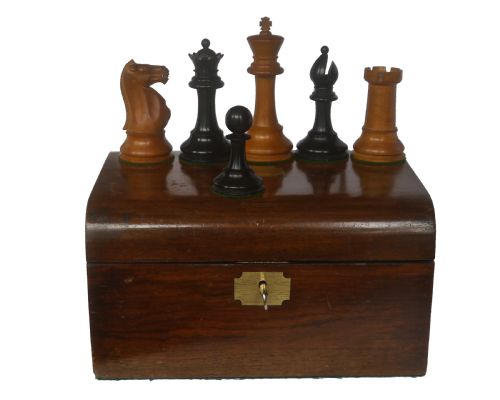 Fine 4.5 Inch Staunton Chess Set, Circa 1880