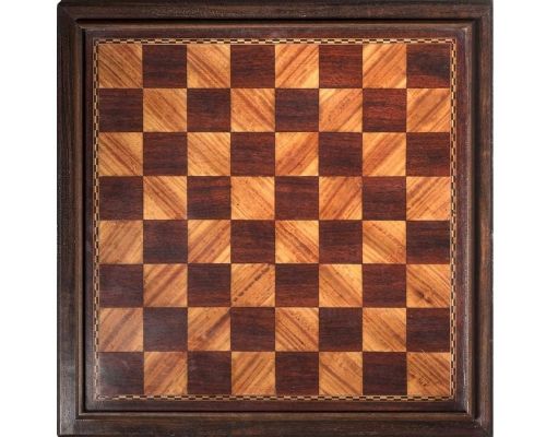 Fine Edwardian Mahogany Inlaid Chess Board
