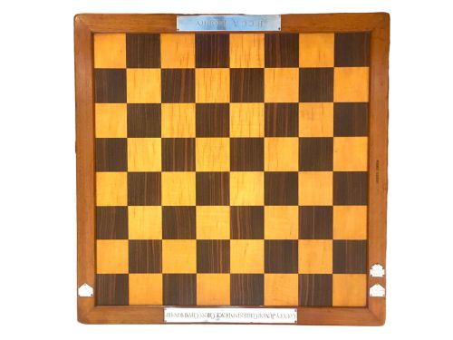 Magnificent Jaques ‘Bcca Trophy’ Tournament Chess Board, 1930s