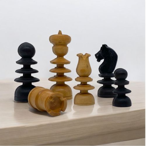 fig 1. A 'St. George Pattern' Chess Set, J. Jaques & Son Ltd, London, circa 1910