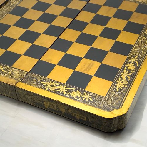 fig 1. Chinese Canton Export Chess/Backgammon Board, 19th Century 