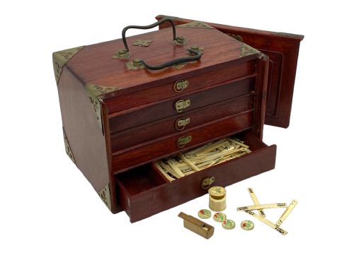 fig 1. Chinese Export Mahjong Set, Shanghai, circa 1925