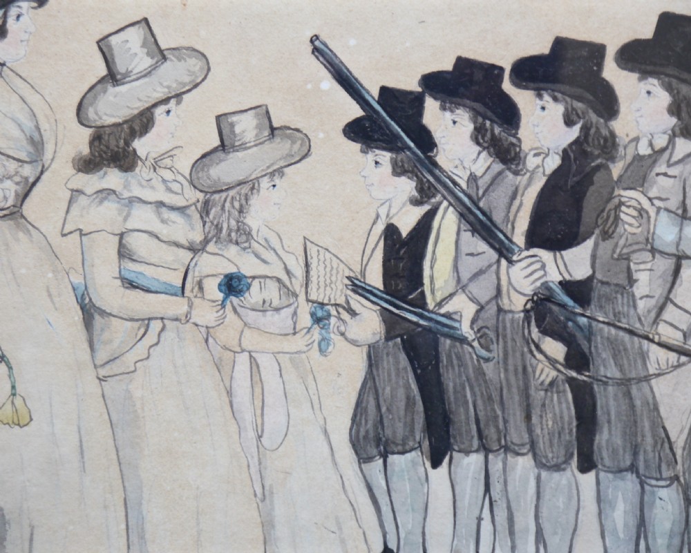 English Naive Family Group, circa 1790 View II