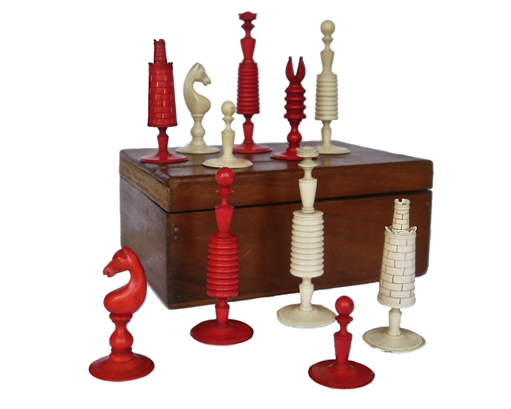 Good “Washington Pattern” Ivory Chess Set, circa 1780
