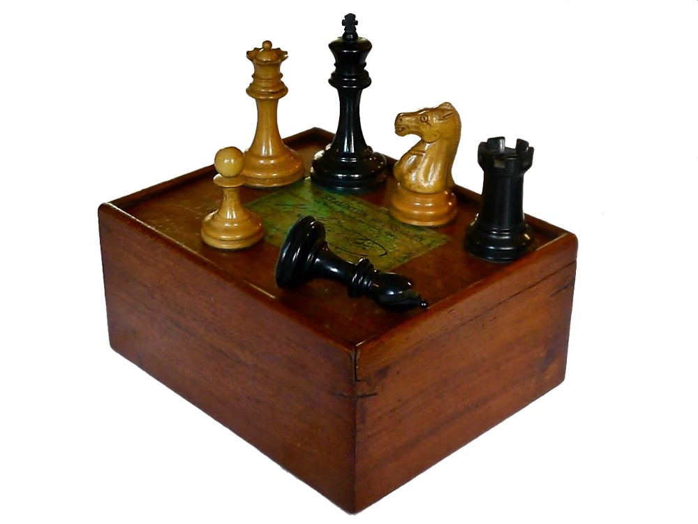Jaques Staunton Boxwood Chess Set, circa 1885