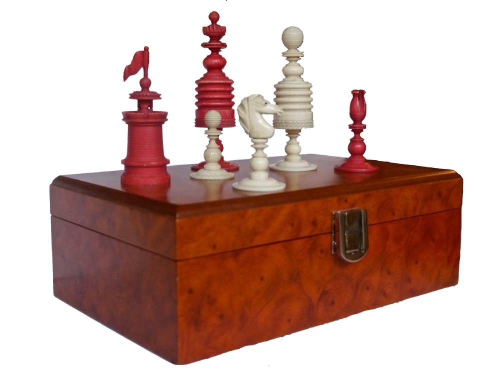 ‘Jaques’ Barleycorn Chess Set, circa 1840-60