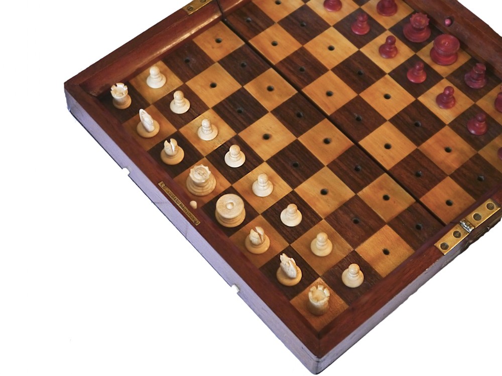 Antique Jaques “TYPE III’ In Statu Quo Chess Set, circa 1890