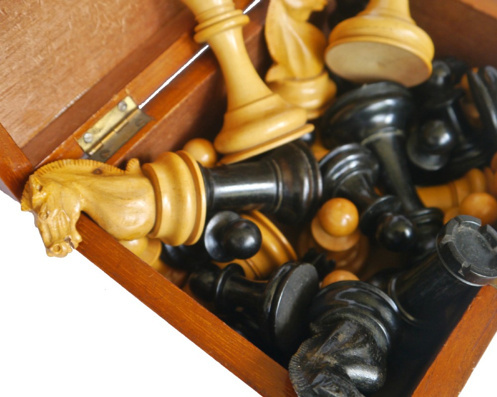 Antique Staunton Chess Set, Late 19th Century View II