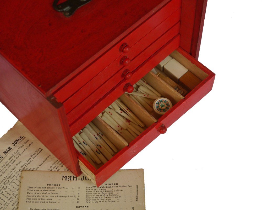 Chinese Mahjong Set, Shanghai, 1920s View IV