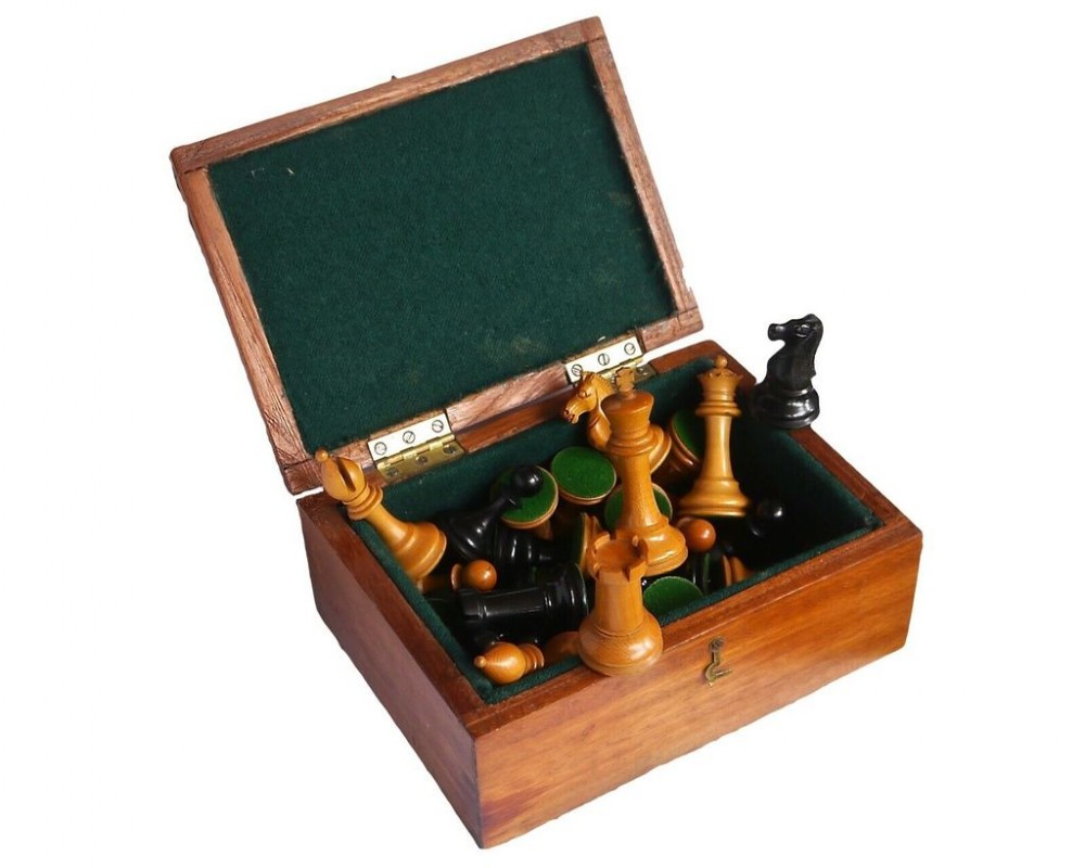 Antique Staunton Chess Set, circa 1880