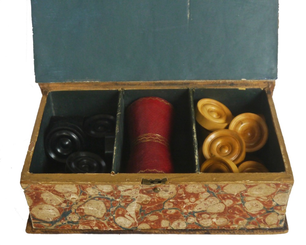 Antique English Backgammon Counter Set, 19th Century View III